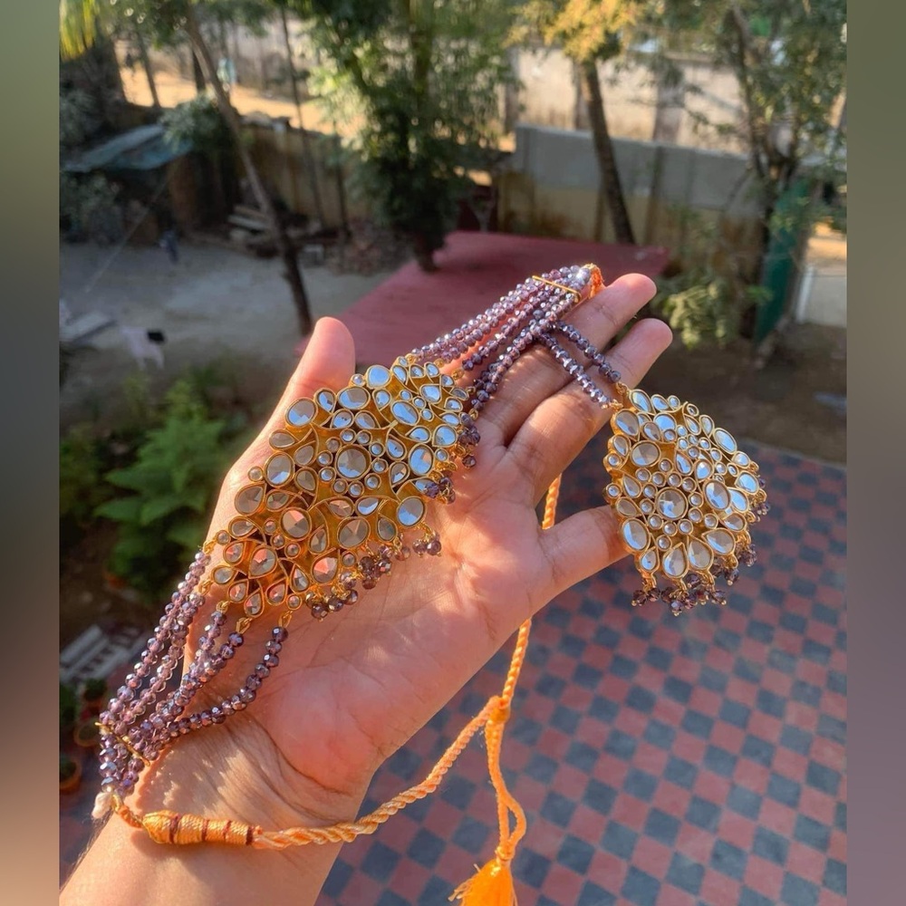 Farshi Kundan necklace and earring set